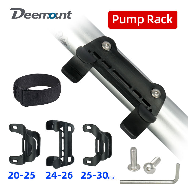 Pump Bracket Frame Bottle Cage Mount Positioning Holder Rack Stand Optional Hook Loop Strap M5*16