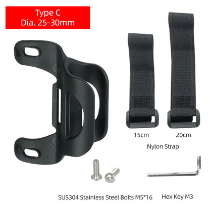 Pump Bracket Frame Bottle Cage Mount Positioning Holder Rack Stand Optional Hook Loop Strap M5*16